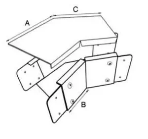 K.T 2" x 4" 45度大面曲