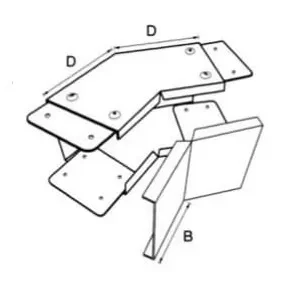 K.T 3" x 3" 45度內曲