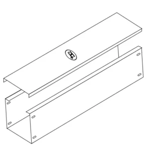 L.H #18(1.12mm) 4"X4"鐵槽 (2.44米)連蓋及槽駁