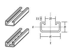 金泰KAM 21 x 41 U槽 2.5mm(3.0米)