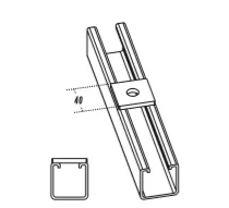 金泰 U槽方介子-3mm-40x40 13mm孔中