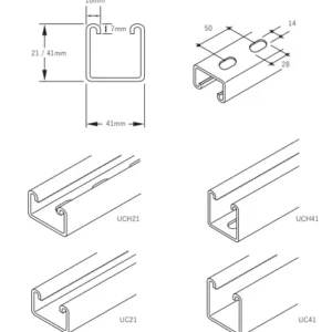 L.H 41 x 41 U槽 2.5mm(3.0米)