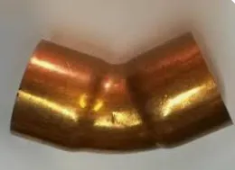 英國 4分(15mm)銅焊45°曲尺