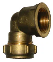 英國 6分(22mmx3/4")銅杬90°內牙曲