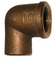 國產 6分刁4分(22mmx1/2")炮銅焊90°內牙曲