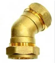 國產 6分(22mm)銅雙杬45°曲尺