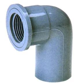 日本KC牌 1"(25mm)uPVC供水灰膠喉90°內牙曲